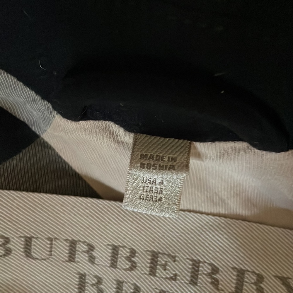 Burberry Black Double-Breasted Wool Trench Coat with Belt - Picture 11 of 12